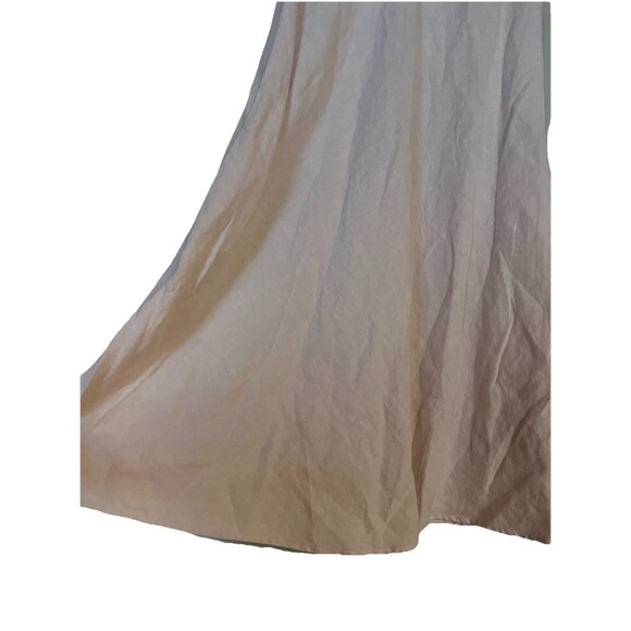 Cut Loose 100% Linen Tank Midi Dress SZ L Sleeveless Scoop Neck Pastel Pale Pink - Picture 4 of 10